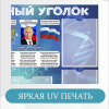 Информационный стенд Классный уголок с символикой РФ (90х75 см)(арт.344)