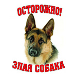 Таблички «Осторожно злая собака»