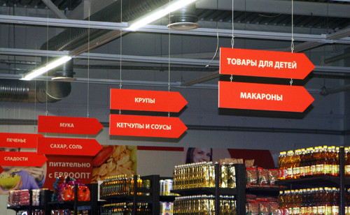 подвесная реклама плакаты